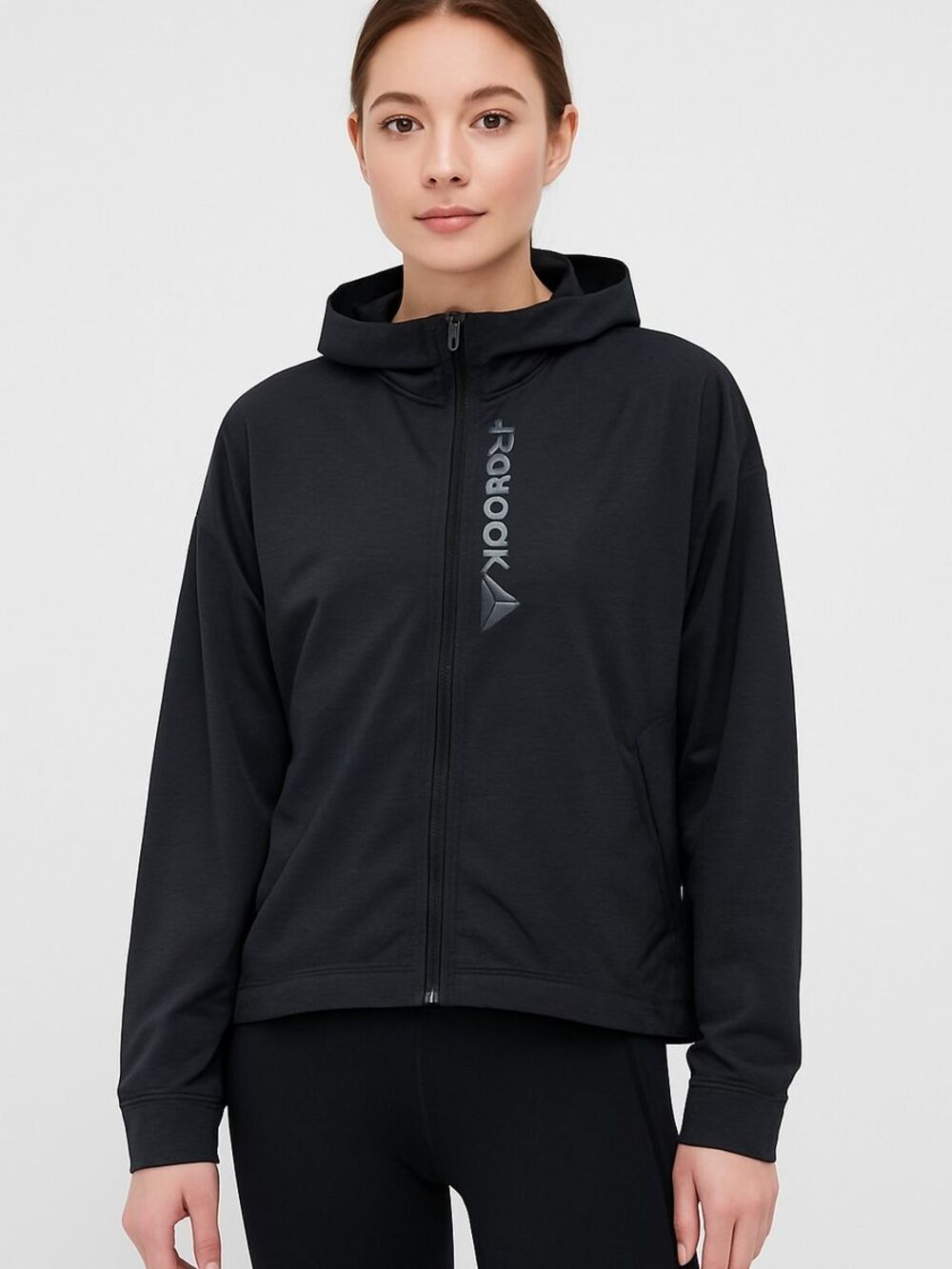 Reebok Women's Black Full Zip Hoodie XL